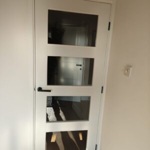 glass shaker door supply and fitted including handles and hinges £250