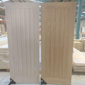 £170 per door on oak veneer unfinished and £225 per door for oak veneer prifinished all supply and fitted including handles and hinge